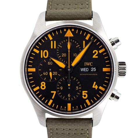 iwc iw377730|IWC Pilot Chronograph Pilot's Watch Chronograph 43mm Orange .